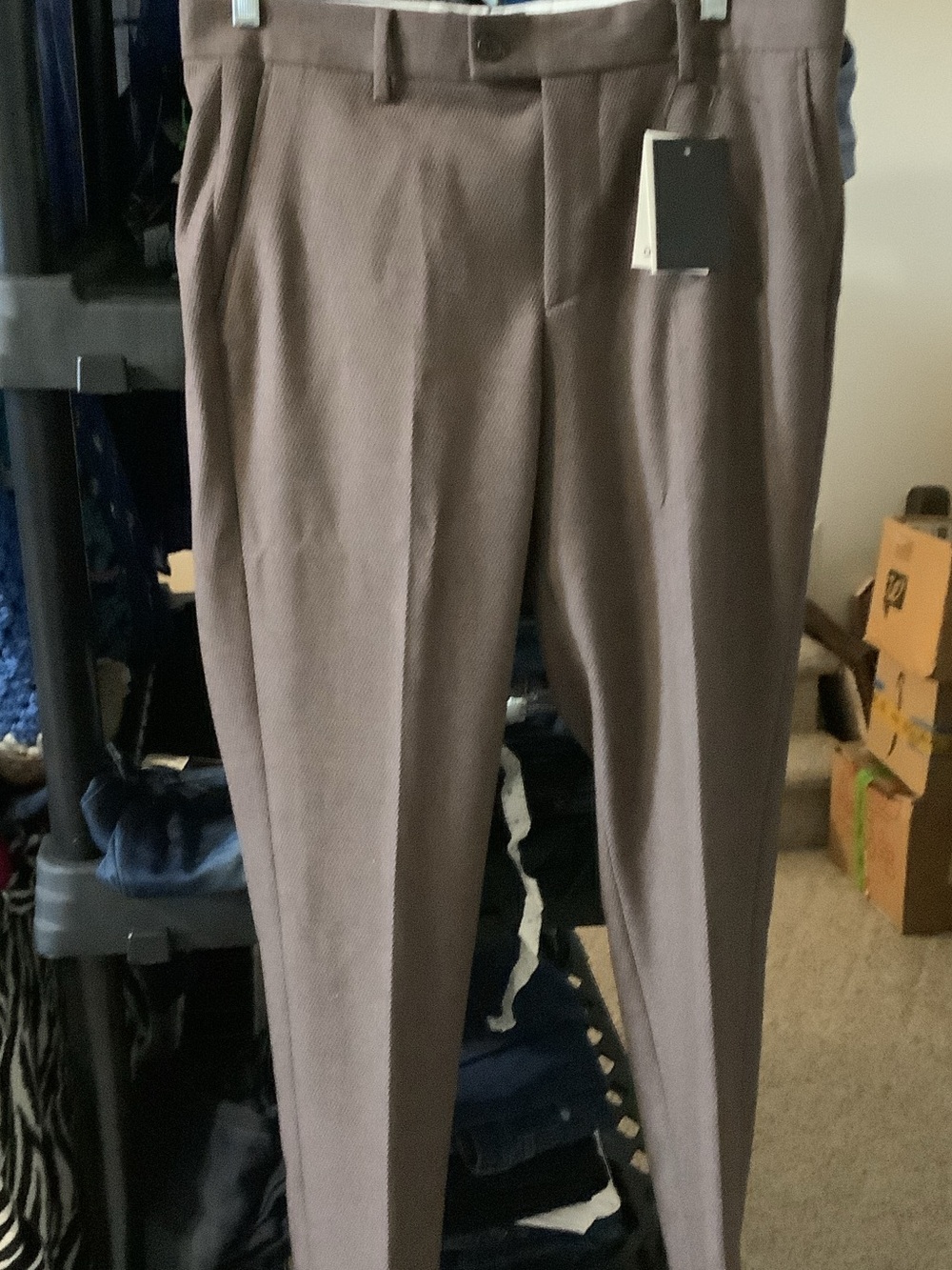 ASOS Straight Leg‎ Women's Pants in Brown, heavyweight